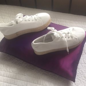 White canvas espadrilles